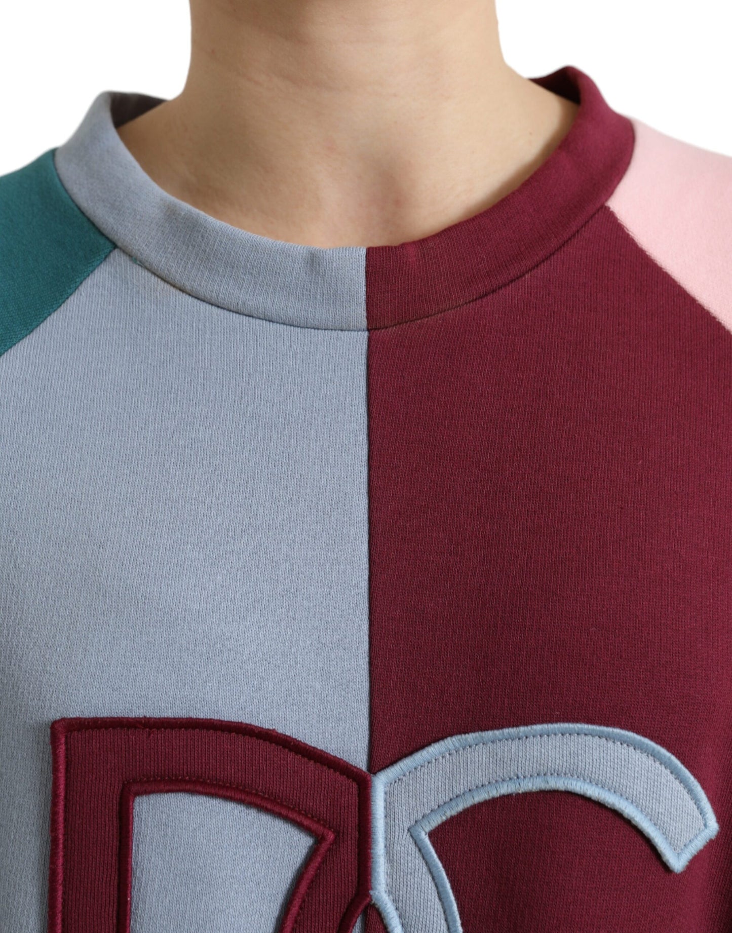 Pull ras du cou en coton multicolore Dolce & Gabbana