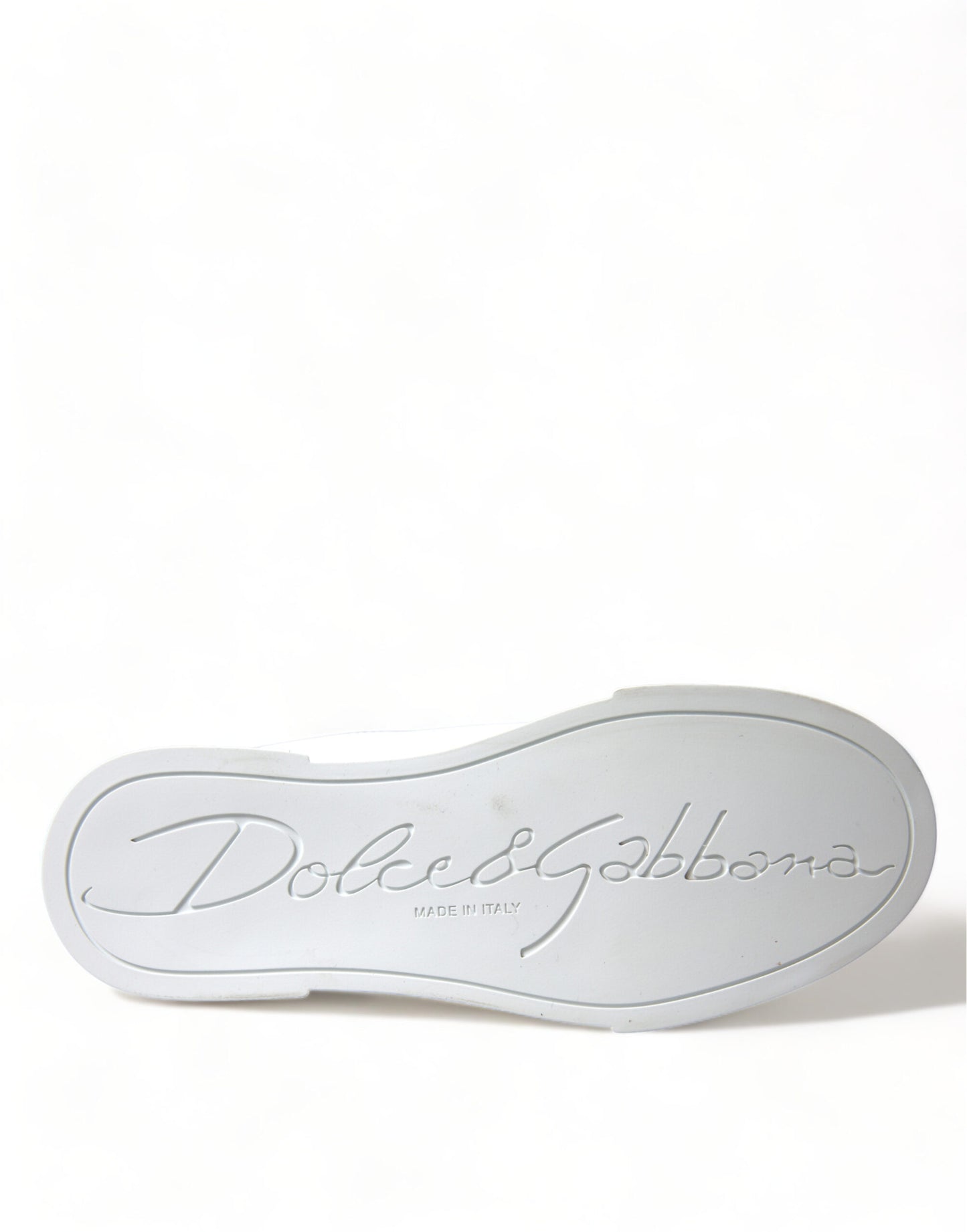 Dolce & Gabbana – Klassische Portofino-Sneaker in Weiß mit Love-Patch