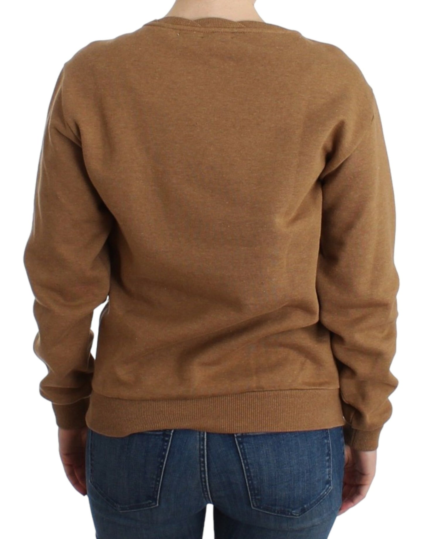 Pull ras du cou en coton marron John Galliano