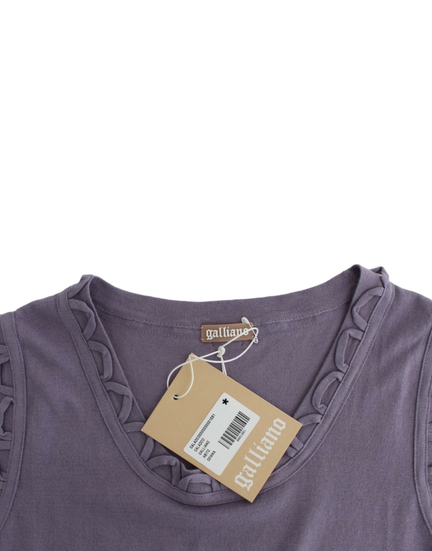 Robe en jersey de coton violet John Galliano