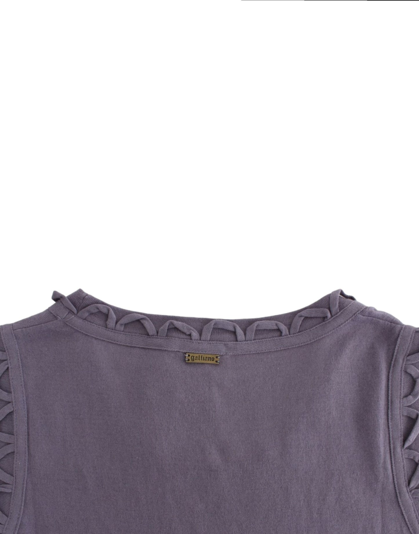 Robe en jersey de coton violet John Galliano