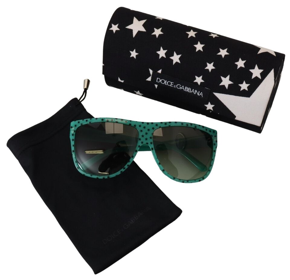 Lunettes de soleil carrées en acétate à étoiles vertes Dolce & Gabbana