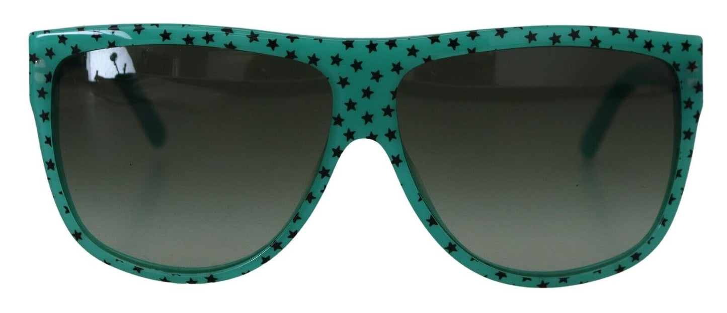 Lunettes de soleil carrées en acétate à étoiles vertes Dolce & Gabbana