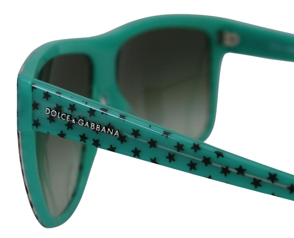 Lunettes de soleil carrées en acétate à étoiles vertes Dolce & Gabbana
