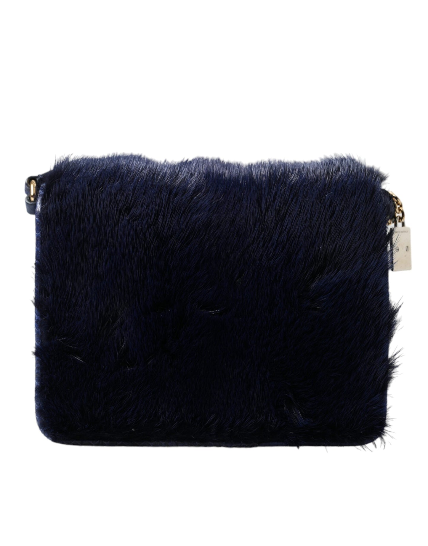Sac à bandoulière Dolce & Gabbana en fourrure Ayers Lily Twist bleu foncé