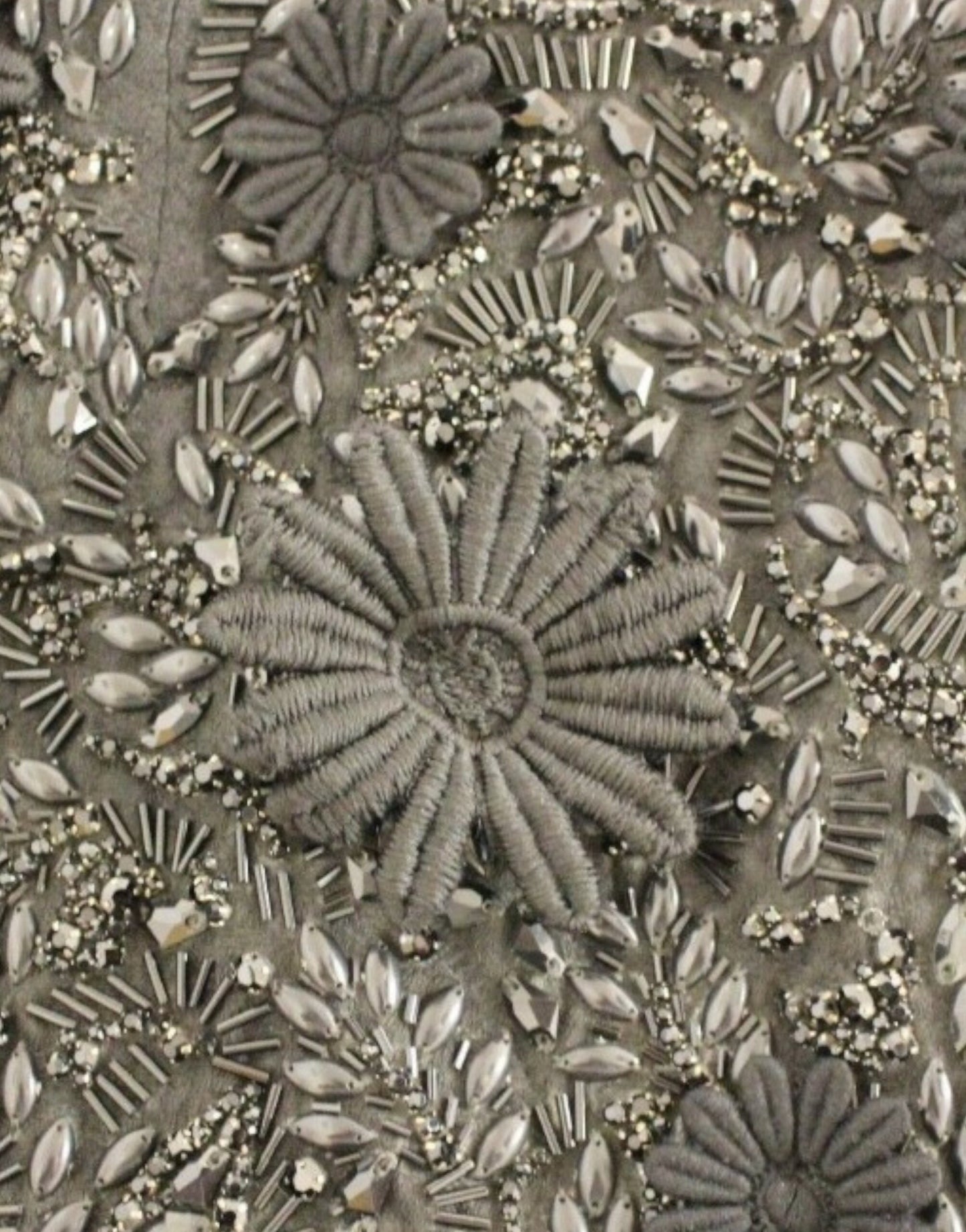 Dolce & Gabbana Robe noire à fleurs et cristaux incrustés
