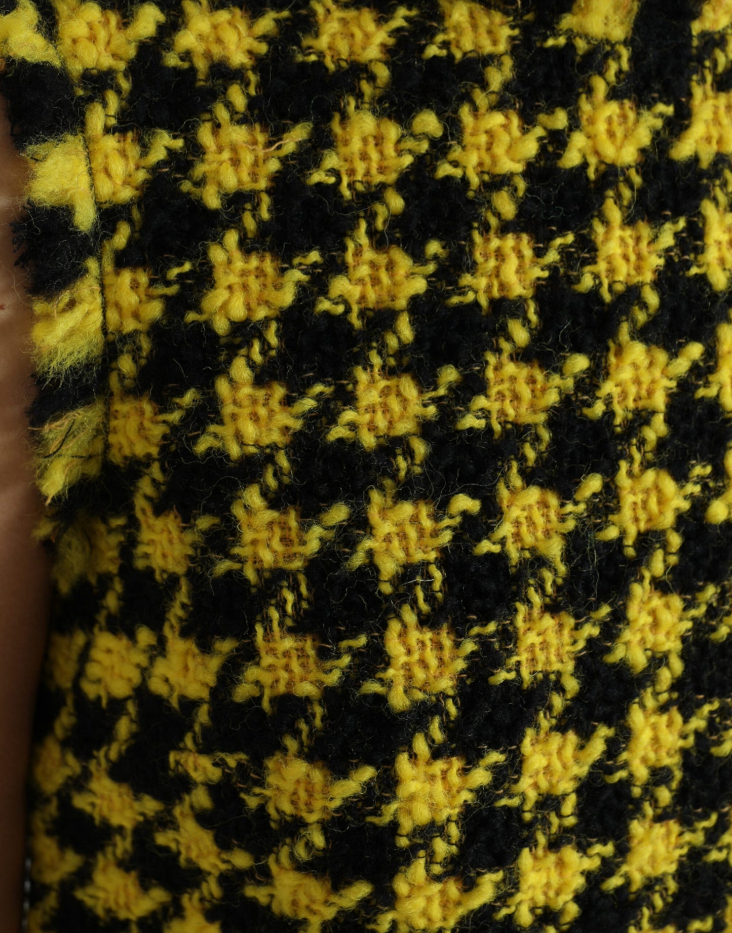 Robe courte Aline jaune sans manches à motif pied-de-poule Dolce & Gabbana