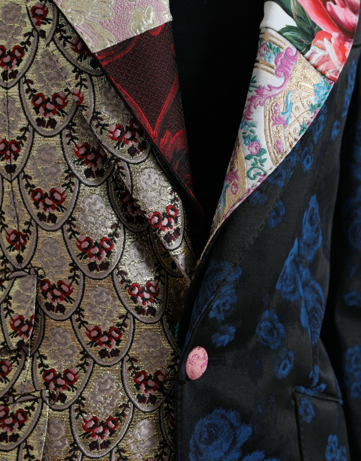 Veste en jacquard patchwork floral multicolore Dolce & Gabbana