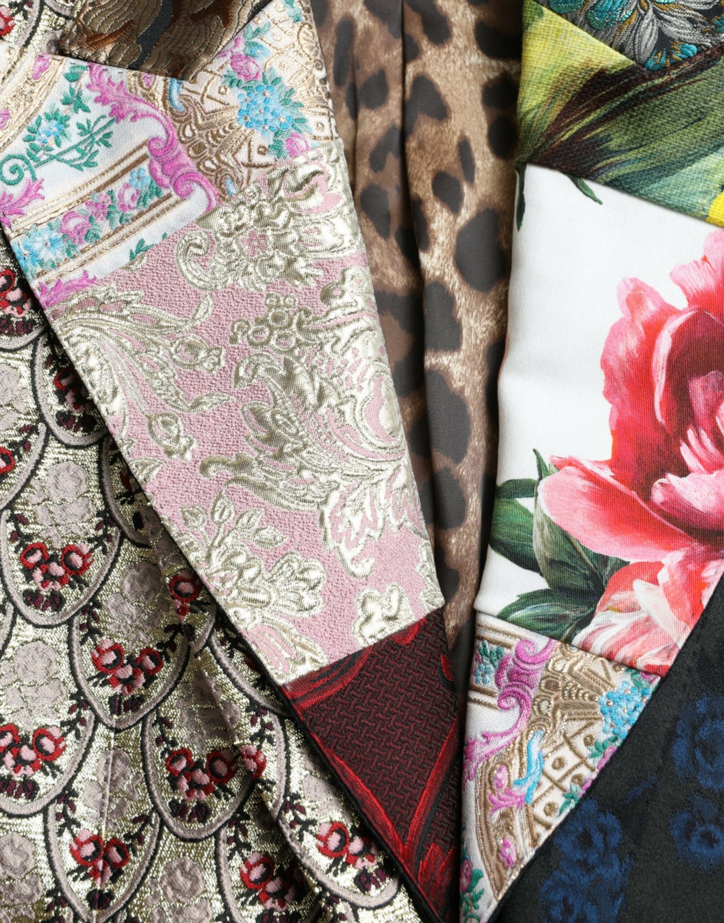 Veste en jacquard patchwork floral multicolore Dolce & Gabbana