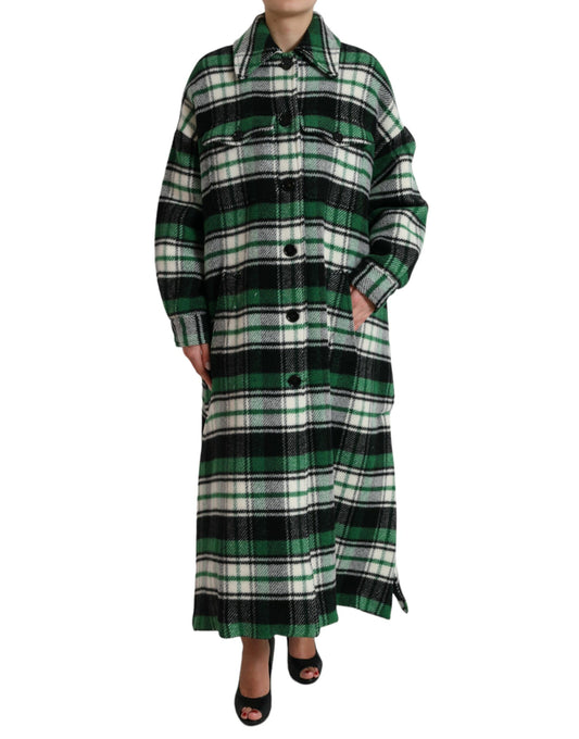 Dolce & Gabbana - Veste décontractée à manches longues et carreaux verts