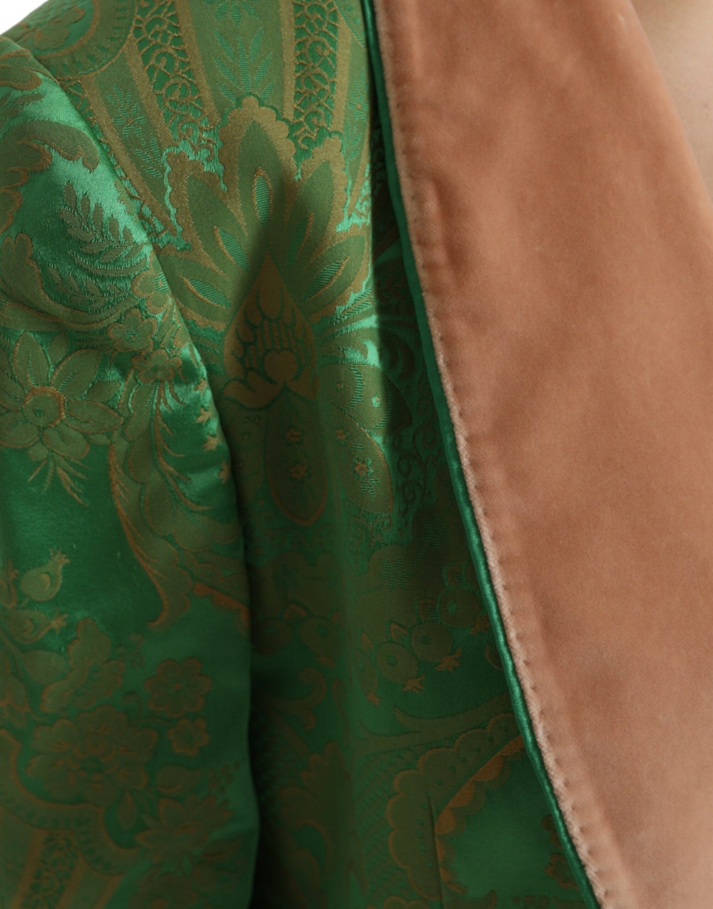Dolce & Gabbana Manteau croisé à fleurs vertes
