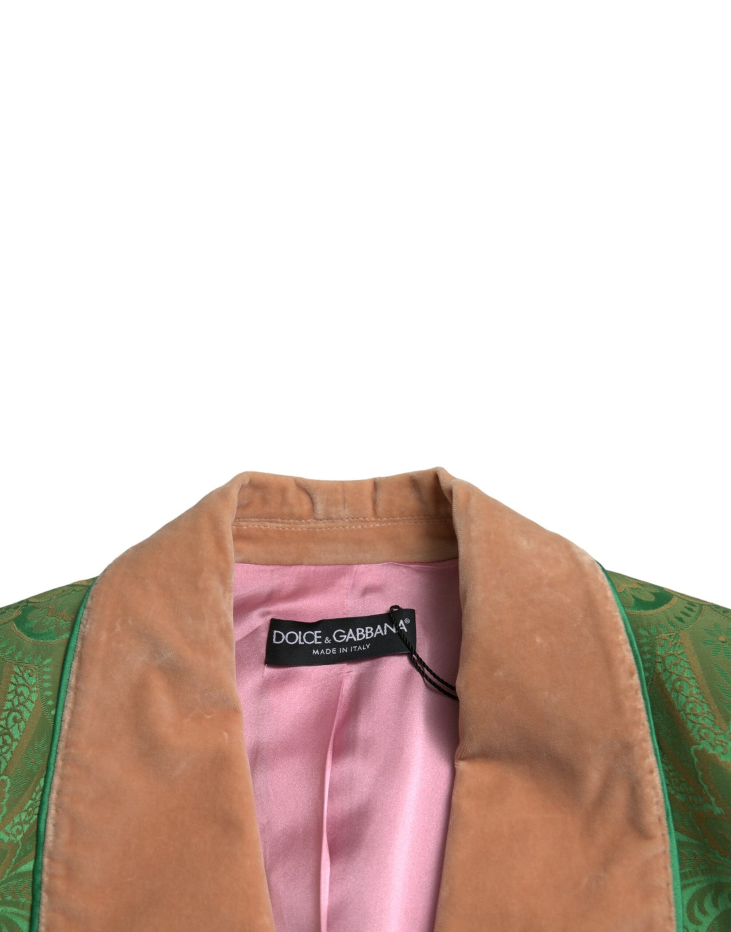 Dolce & Gabbana Manteau croisé à fleurs vertes