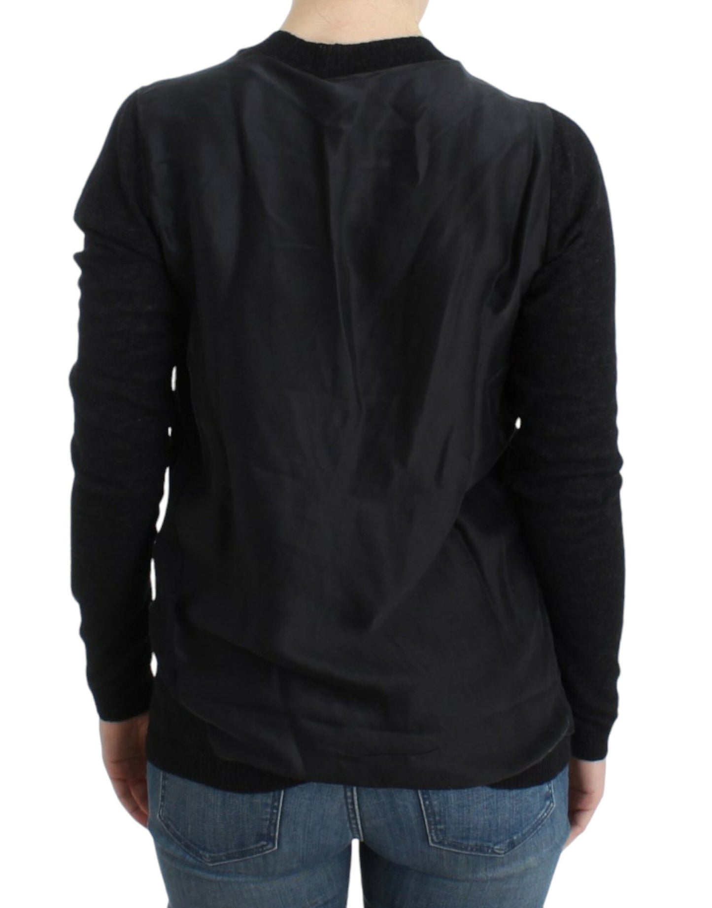 Costume National Cardigan gris en laine d'alpaga