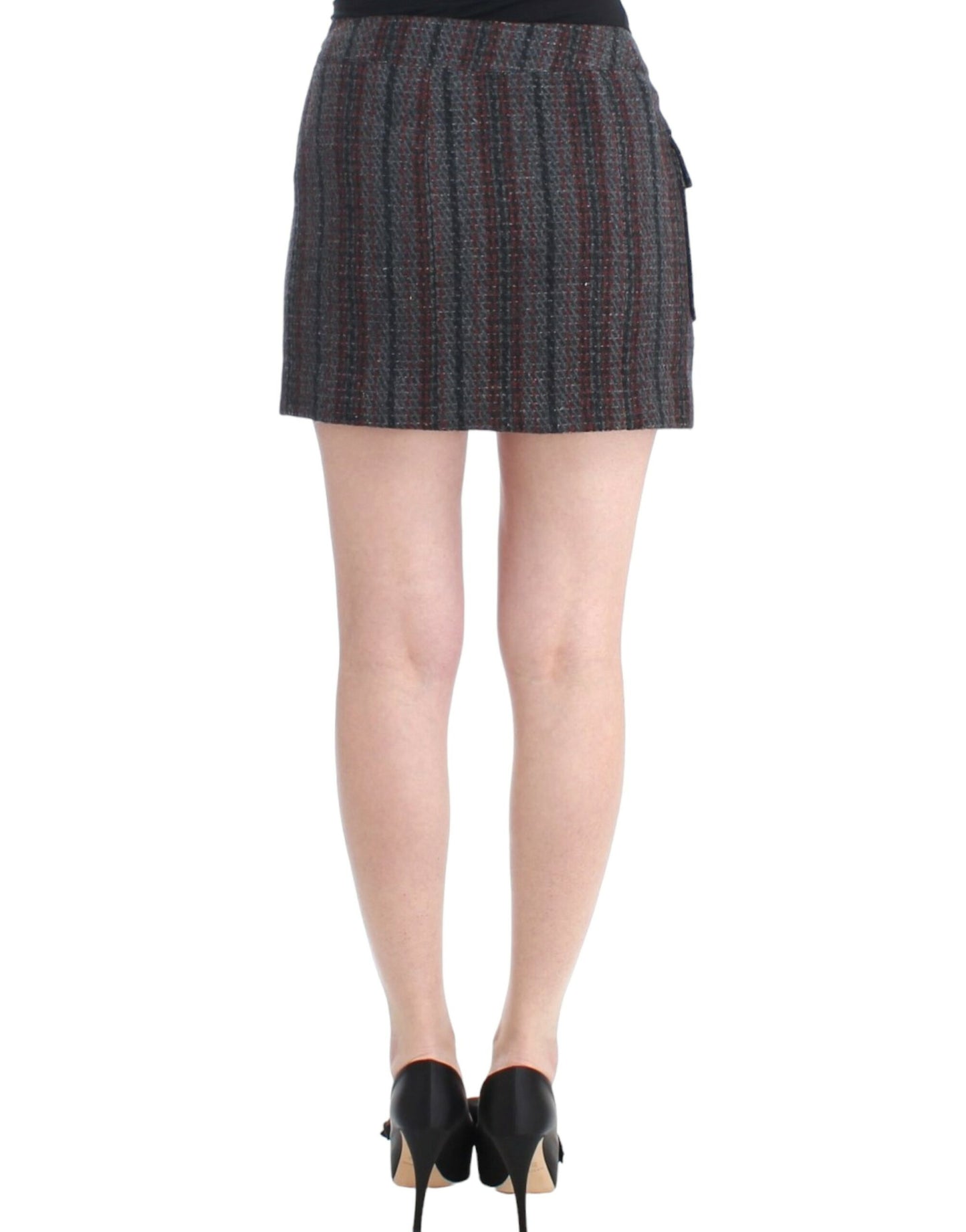 Costume National Mini-jupe en laine grise