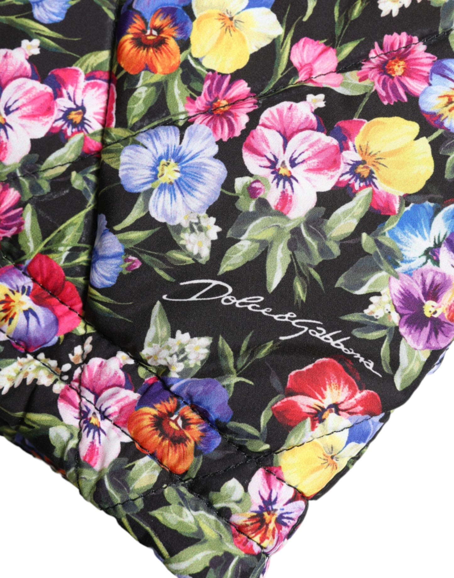 Short taille haute à fleurs multicolores Dolce & Gabbana