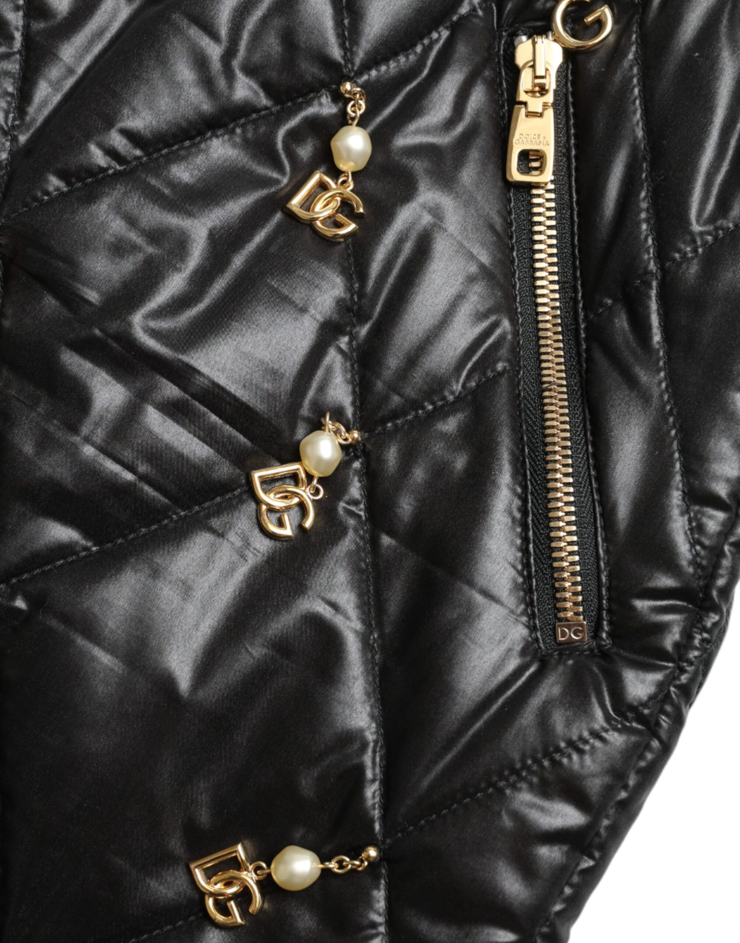 Short taille haute noir à ornements Dolce & Gabbana