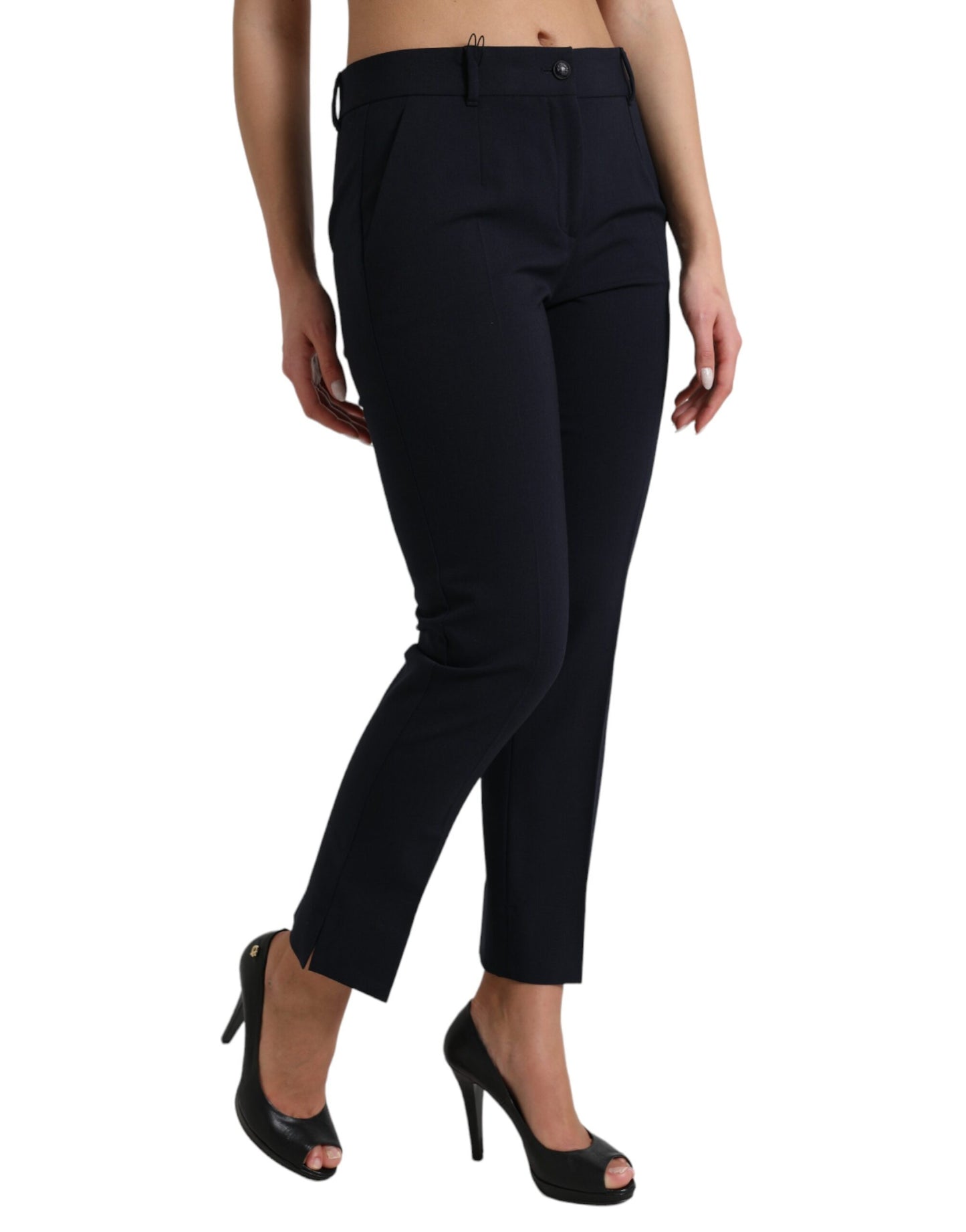 Pantalon court fuselé bleu taille moyenne Dolce & Gabbana