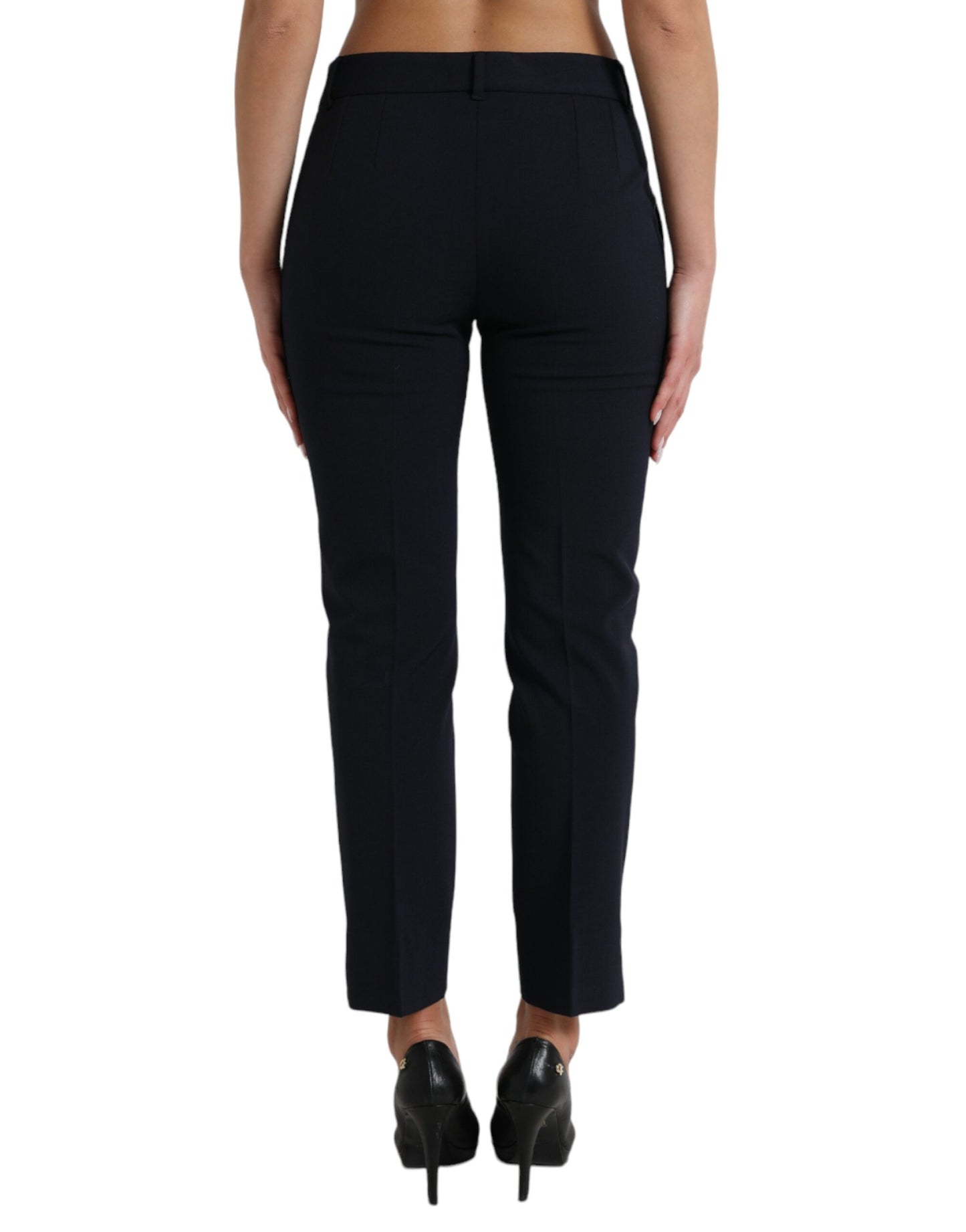 Pantalon court fuselé bleu taille moyenne Dolce & Gabbana