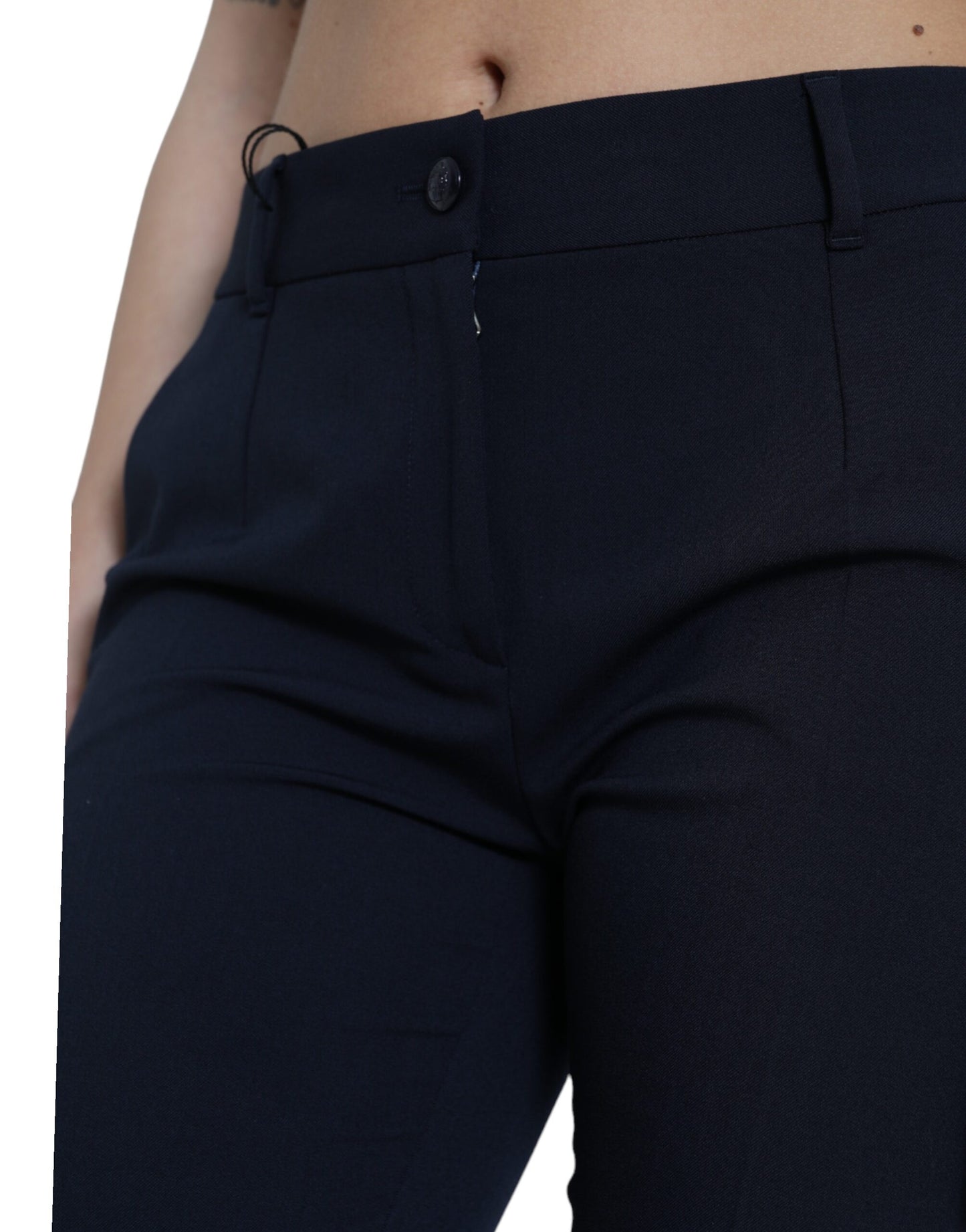 Pantalon court fuselé bleu taille moyenne Dolce & Gabbana