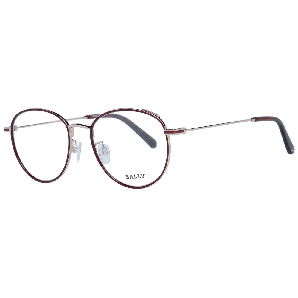 Bally – Burgunderrote Unisex-Brillenfassungen