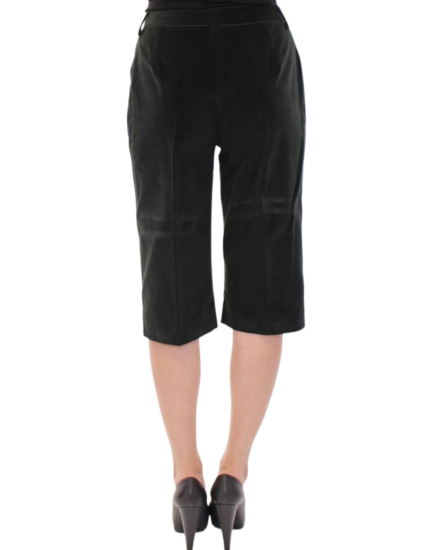 Pantalon short en coton noir Dolce & Gabbana