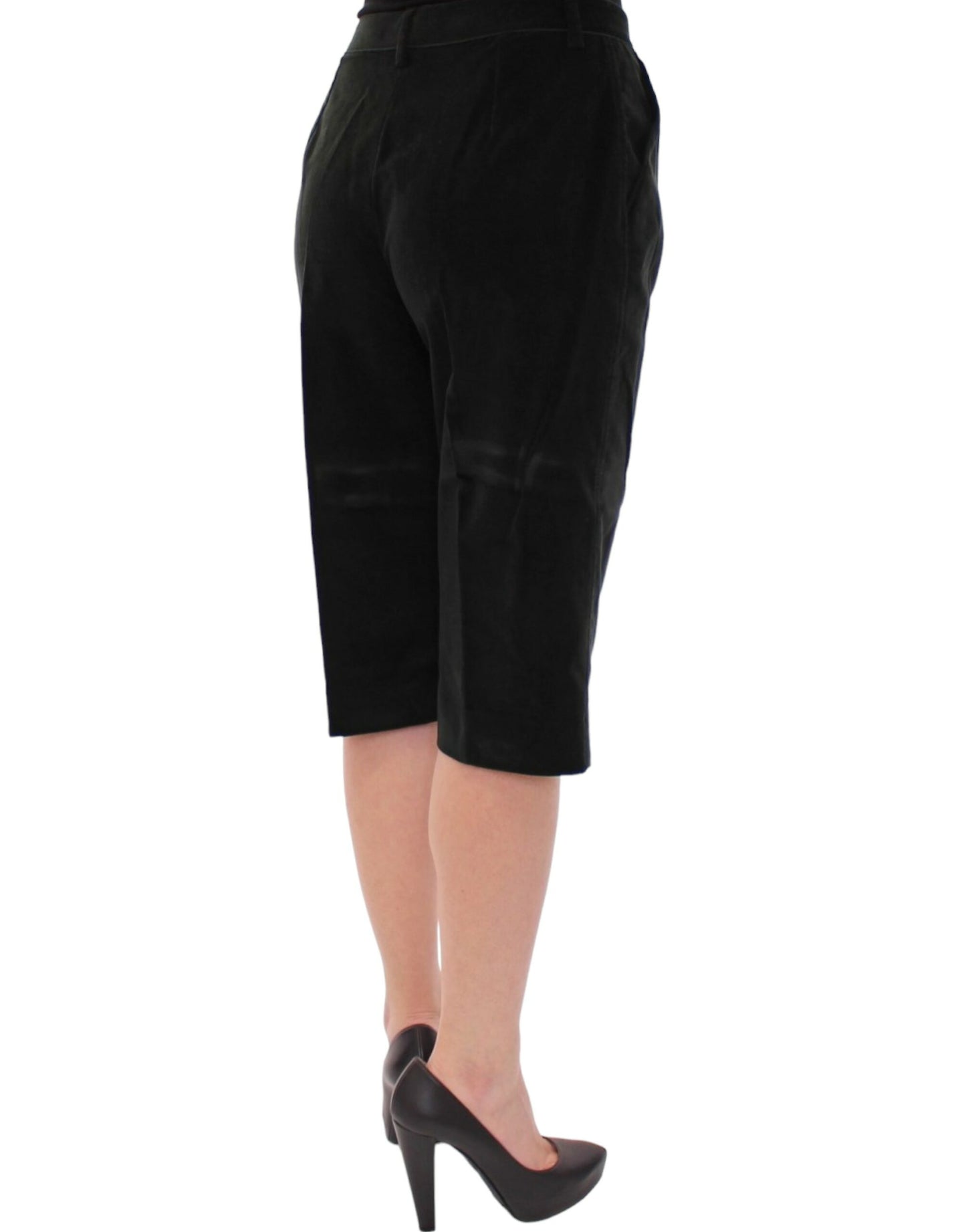 Pantalon short en coton noir Dolce & Gabbana