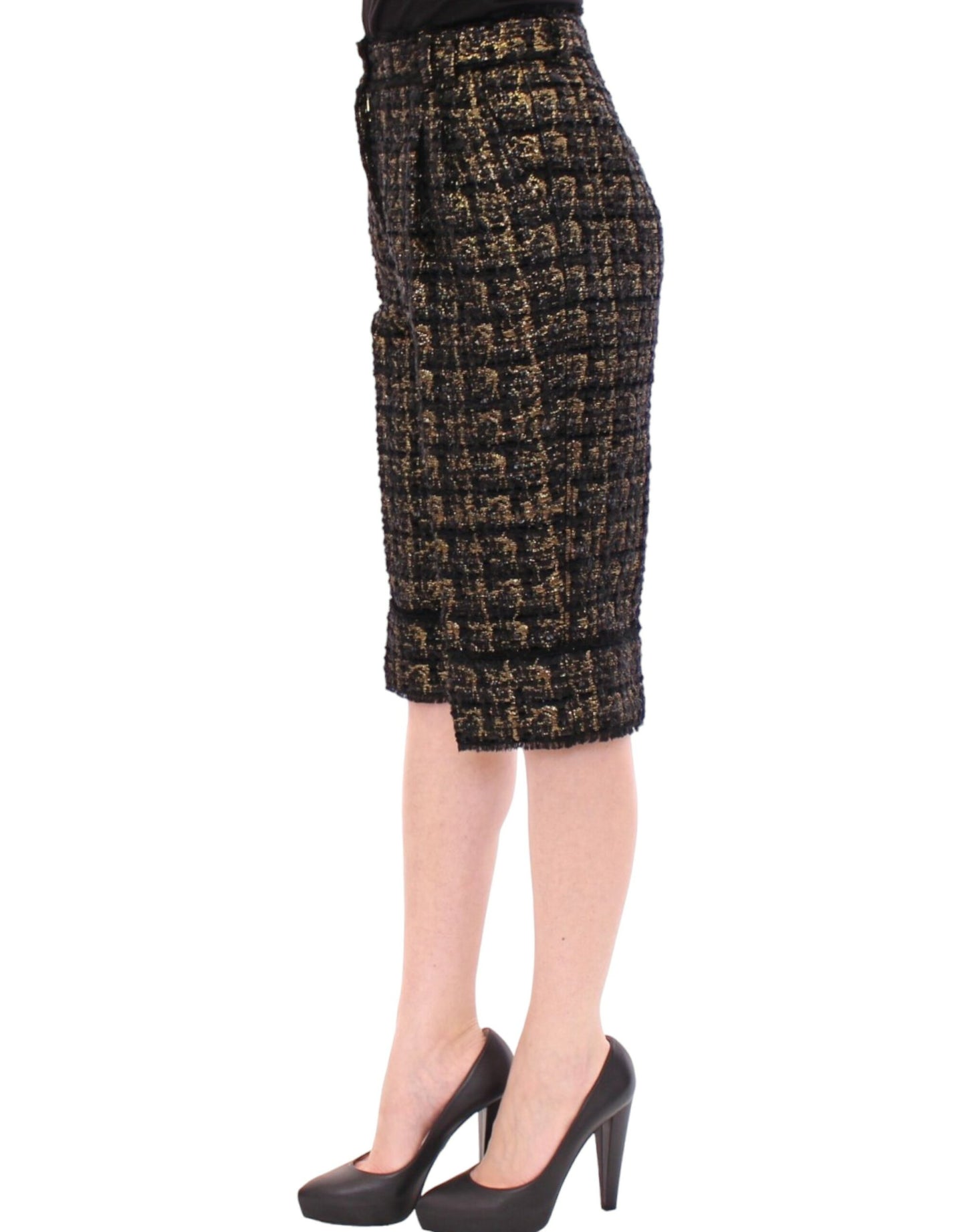 Pantalon short en tissu noir Dolce & Gabbana