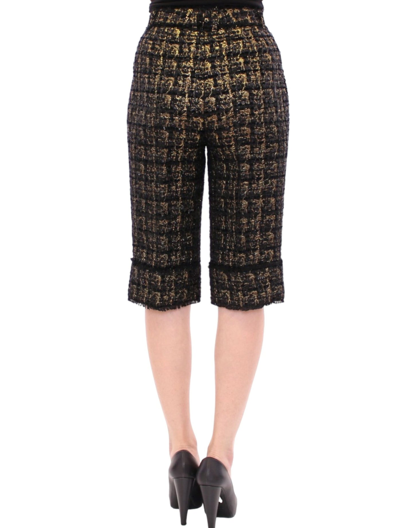 Pantalon short en tissu noir Dolce & Gabbana