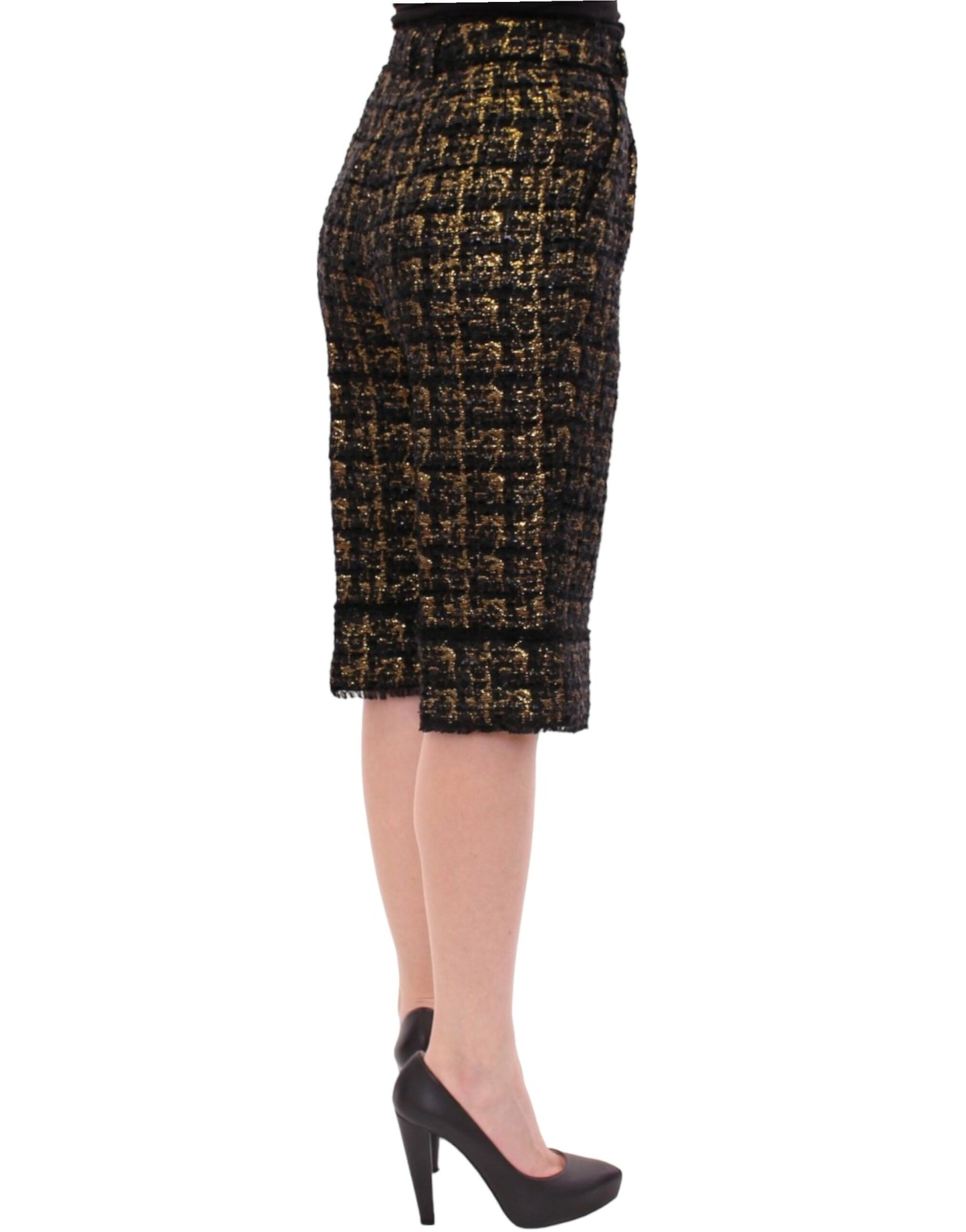 Pantalon short en tissu noir Dolce & Gabbana