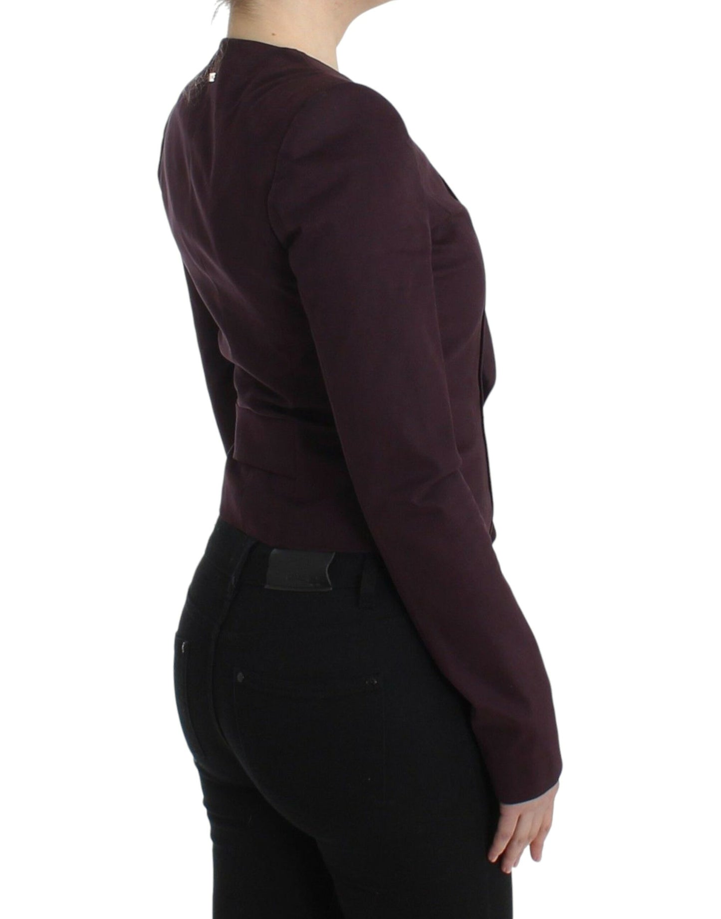 GF Ferre Lila gerüschte Jacke Mantel Blazer Kurz