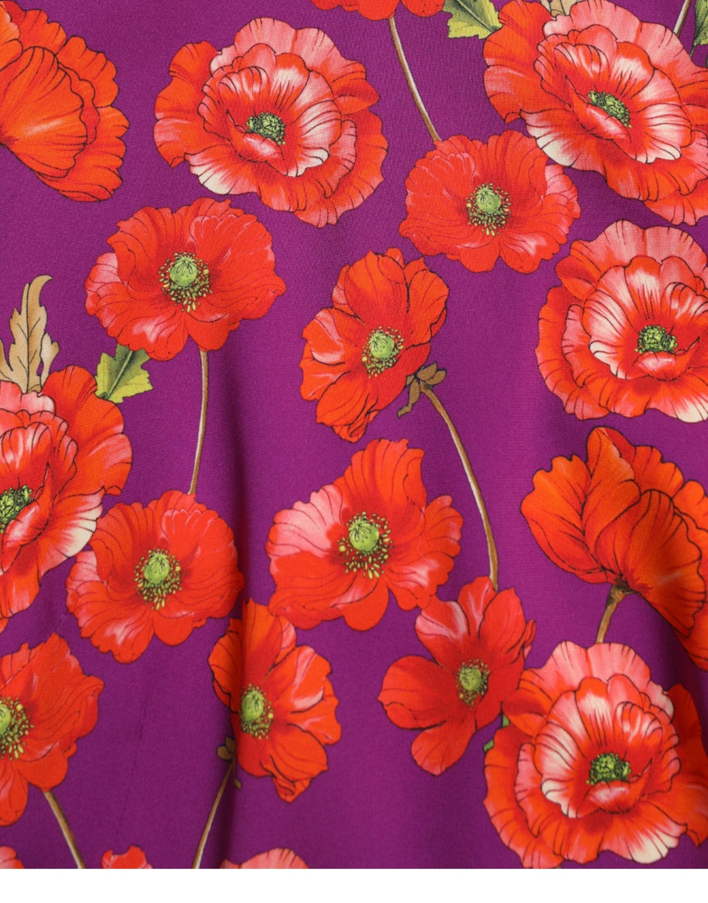 Robe fourreau à imprimé coquelicot floral multicolore Dolce & Gabbana