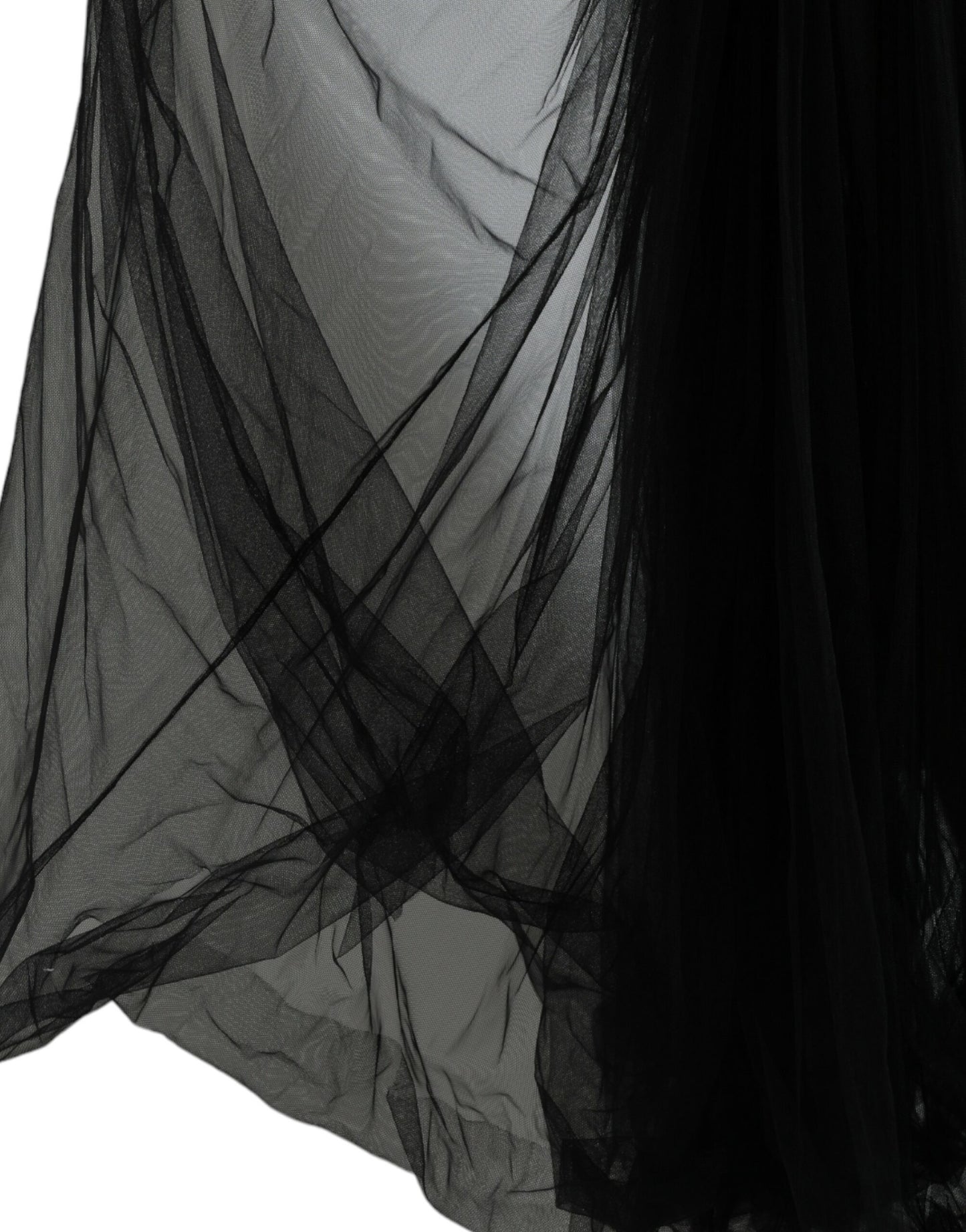 Robe longue noire à paillettes et manches superposées en maille Dolce & Gabbana