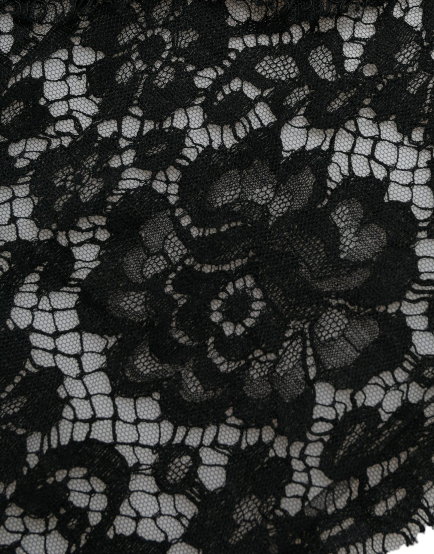Robe fourreau en dentelle noire ornée de cristaux Dolce & Gabbana