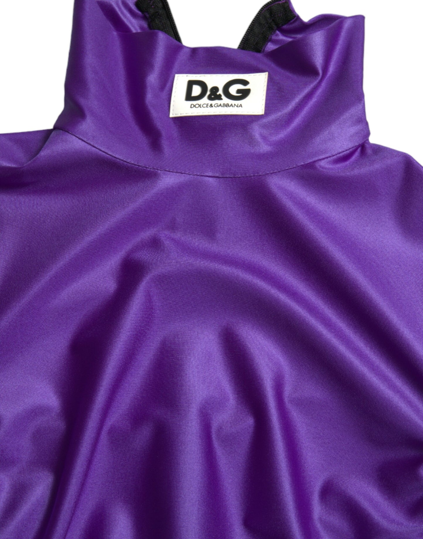 Dolce & Gabbana Haut slim à manches longues en nylon extensible violet