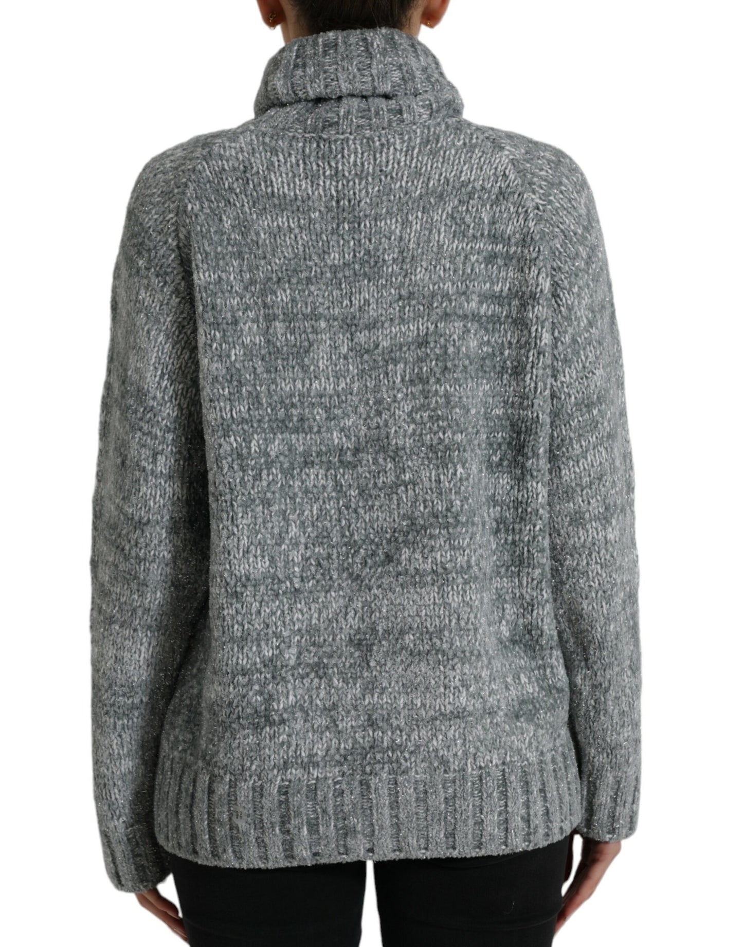 Pull col roulé en cachemire gris Dolce & Gabbana