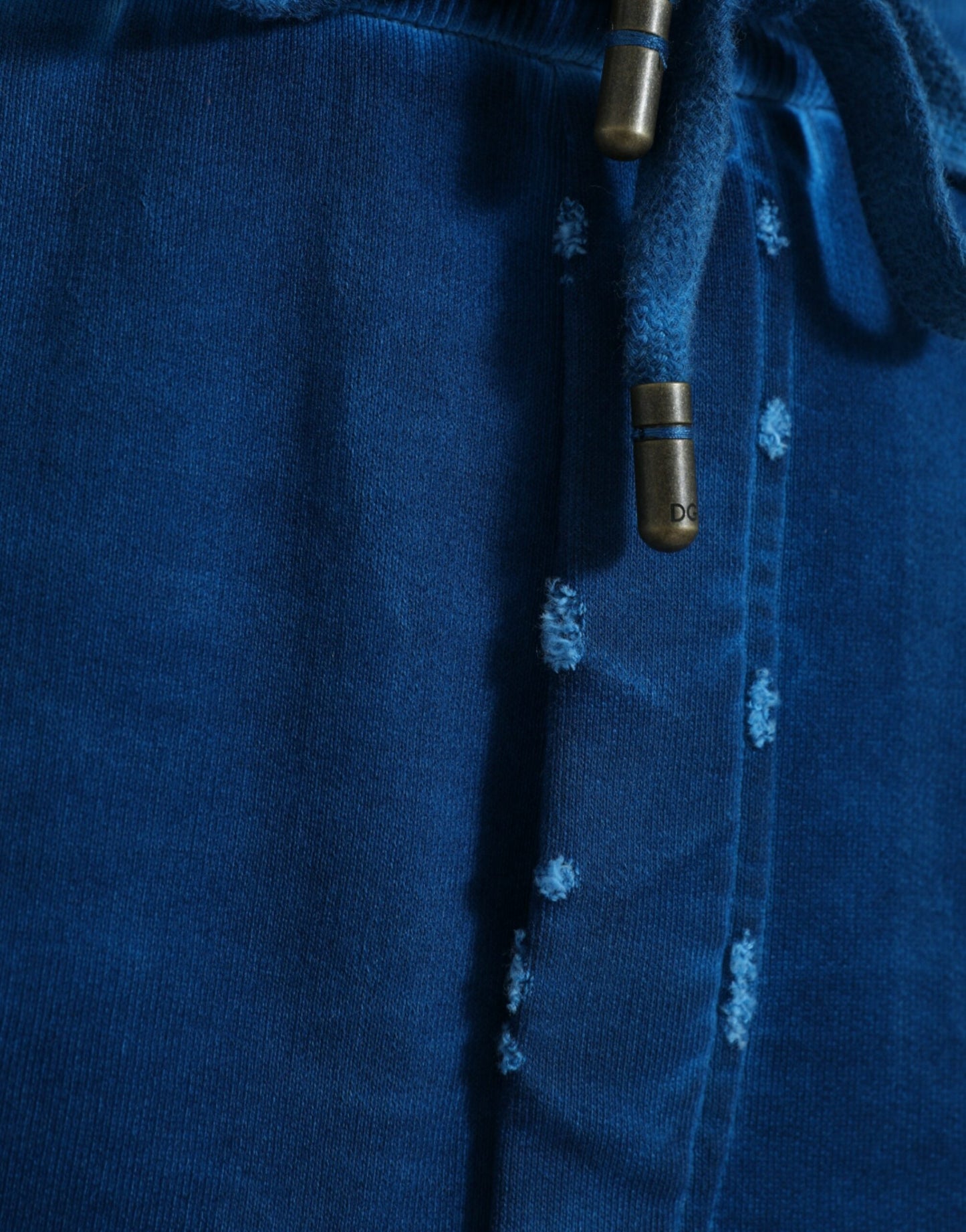 Pantalon de jogging en coton à logo bleu Dolce & Gabbana