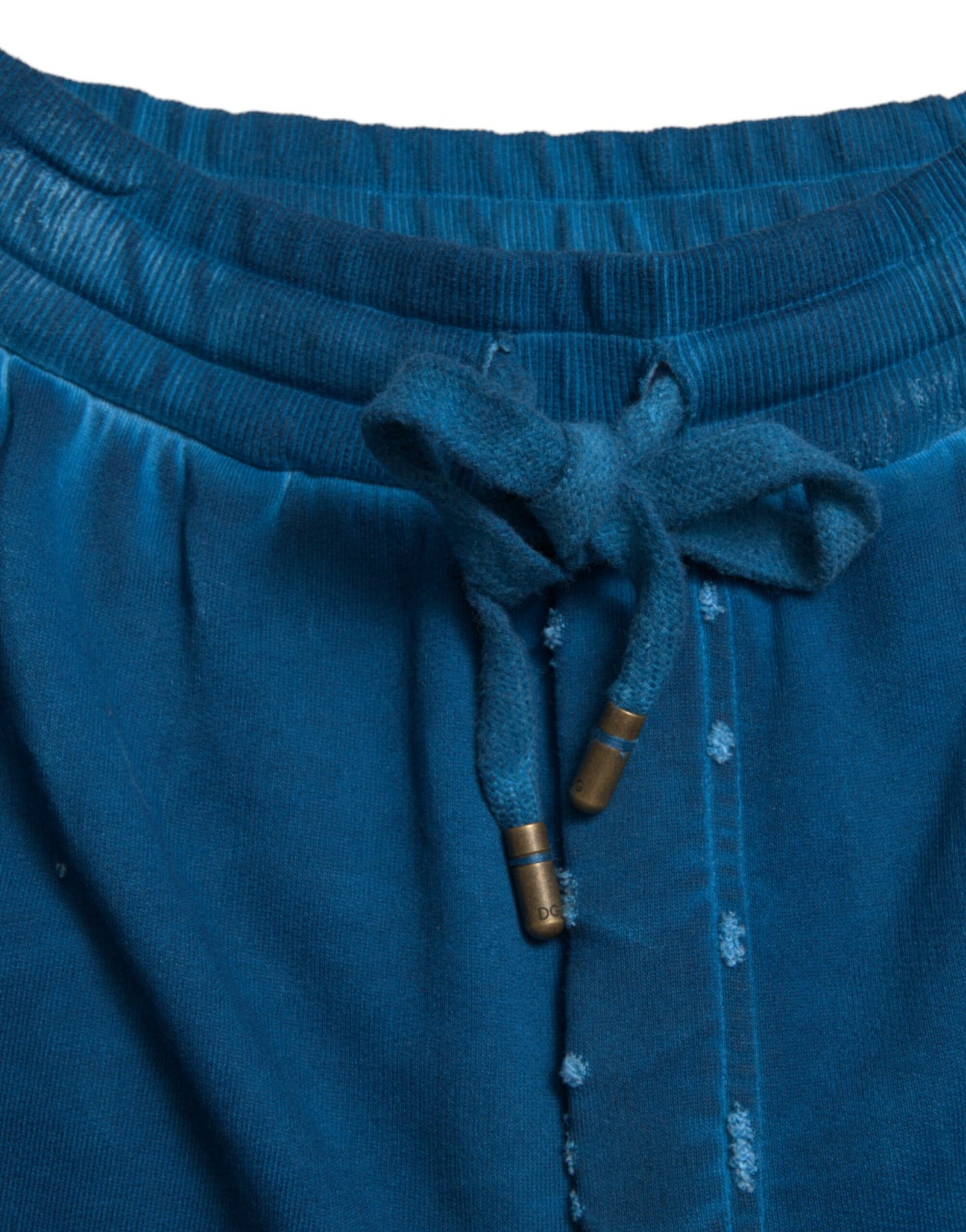 Pantalon de jogging en coton à logo bleu Dolce & Gabbana