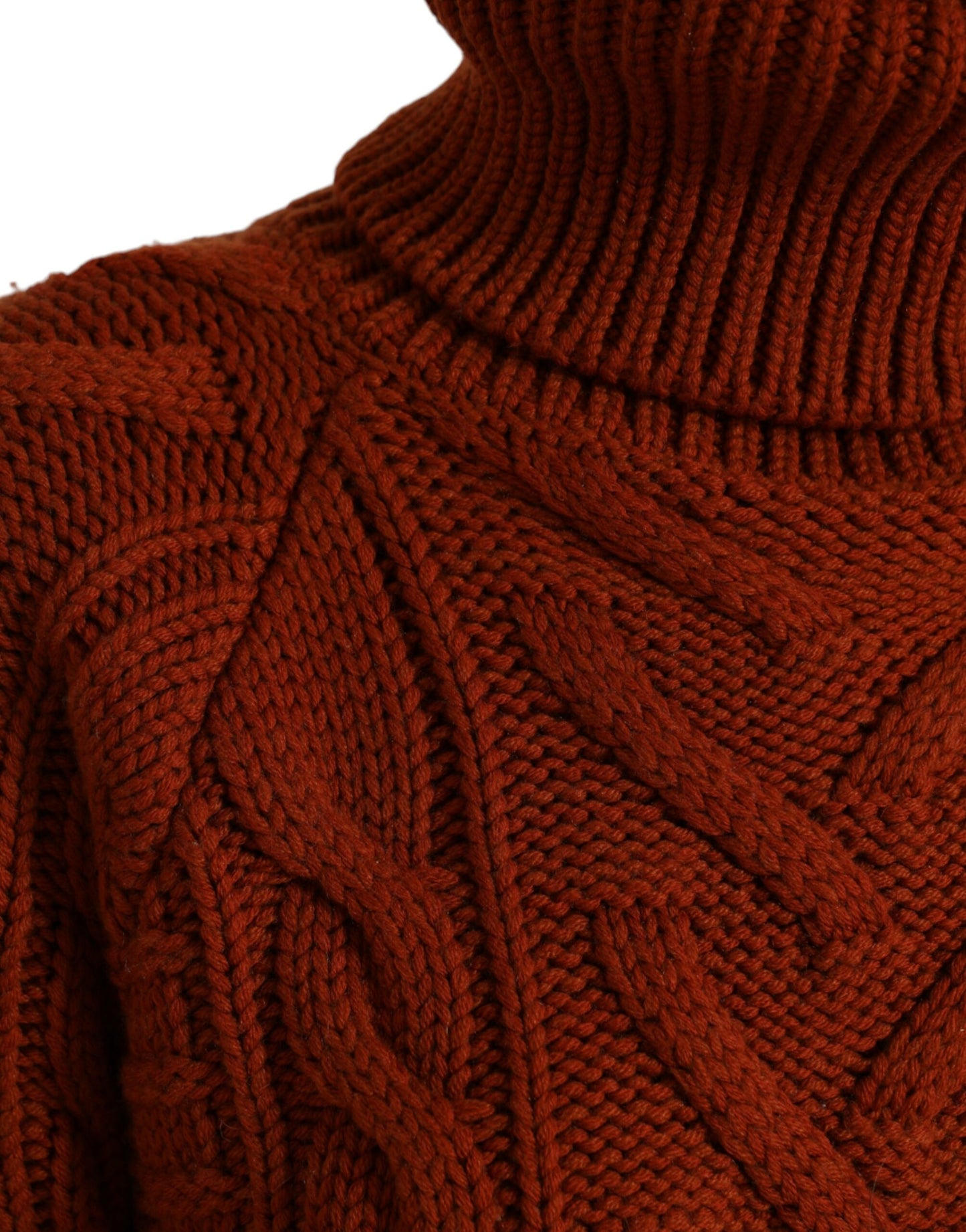 Pull à col roulé en laine marron Dolce & Gabbana