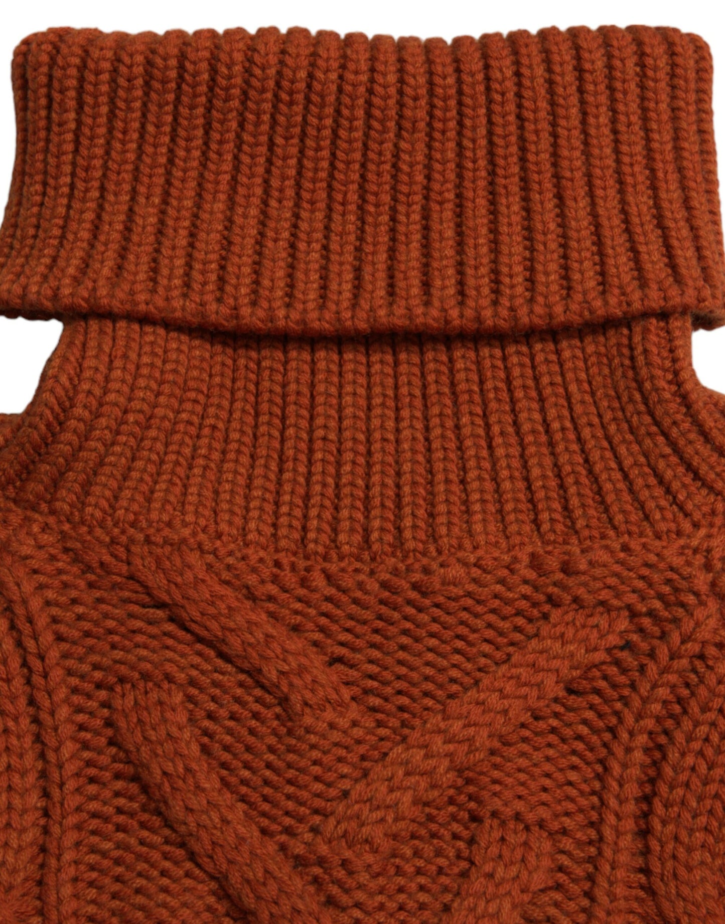 Pull à col roulé en laine marron Dolce & Gabbana