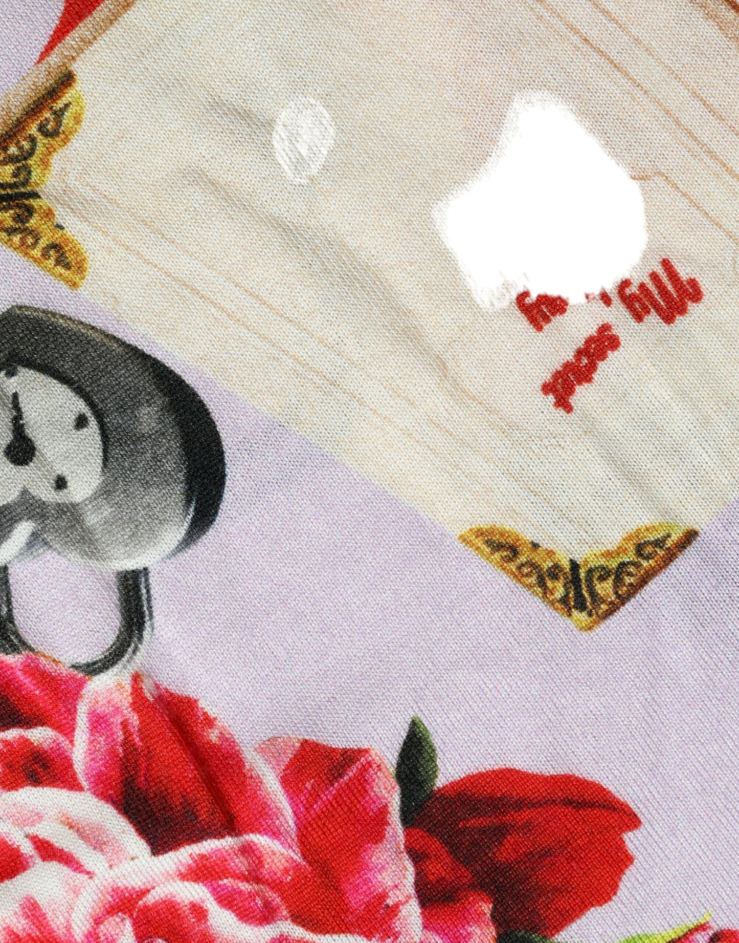 Dolce & Gabbana Tanktop mit mehrfarbigem Blumenmuster und Vorhängeschloss und Schmetterling