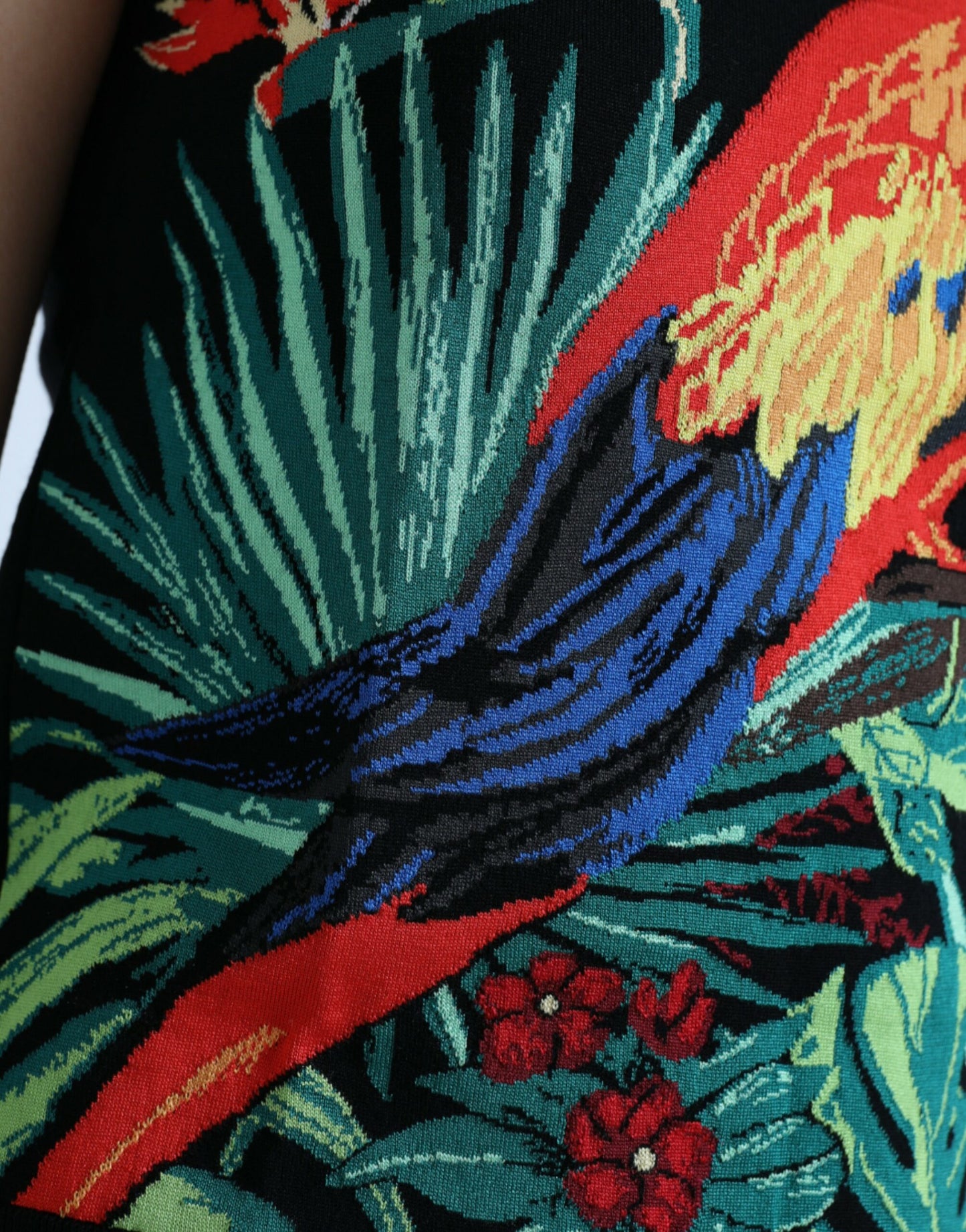 Débardeur ras du cou sans manches noir Jungle Dolce & Gabbana