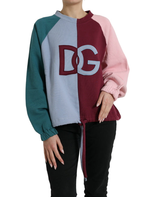 Pull ras du cou en coton multicolore Dolce & Gabbana