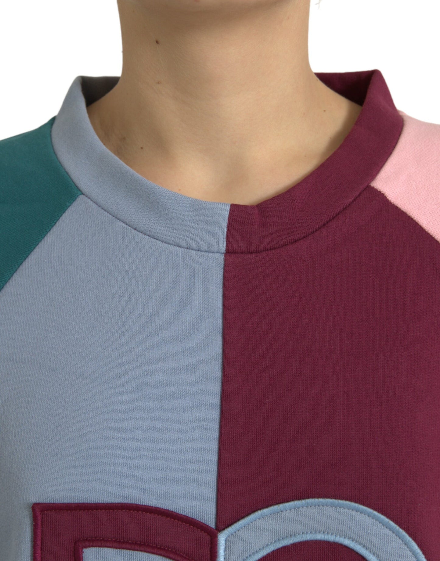 Pull ras du cou en coton multicolore Dolce & Gabbana