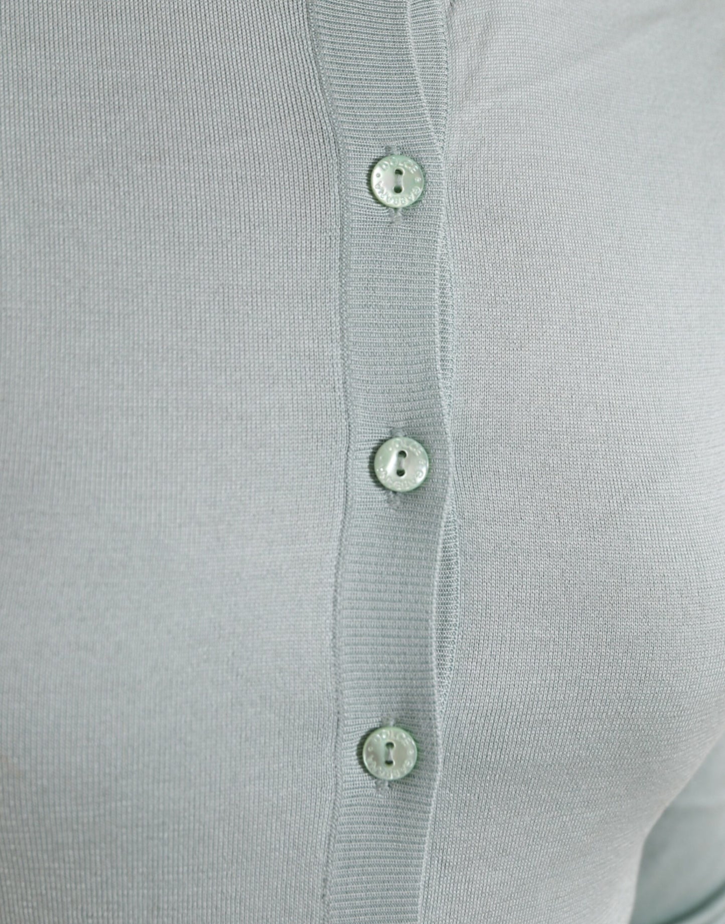 Pull cardigan à col rond en soie bleu clair Dolce & Gabbana
