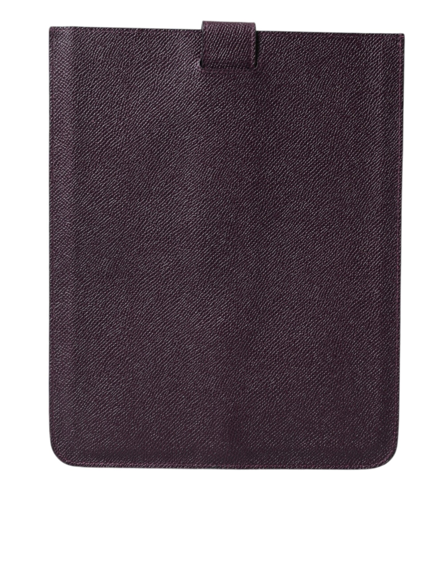 Étui pour tablette Dolce & Gabbana en cuir marron foncé avec plaque logo