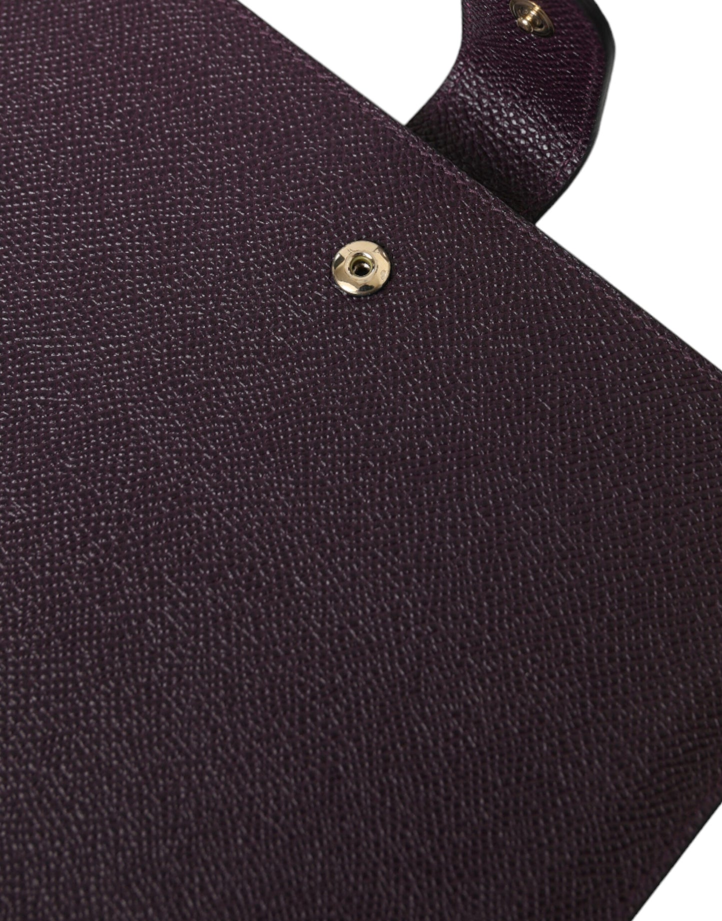 Étui pour tablette Dolce & Gabbana en cuir marron foncé avec plaque logo