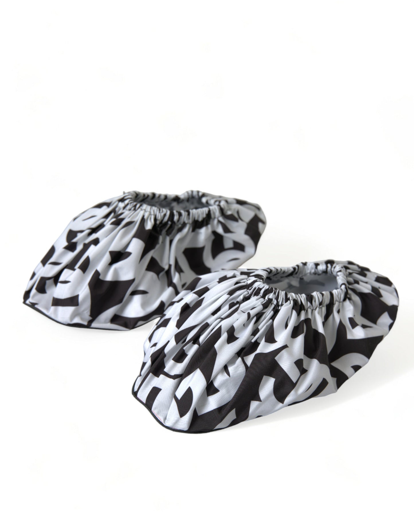 Dolce & Gabbana – Weiße Slipper aus Nylon mit Logo-Print