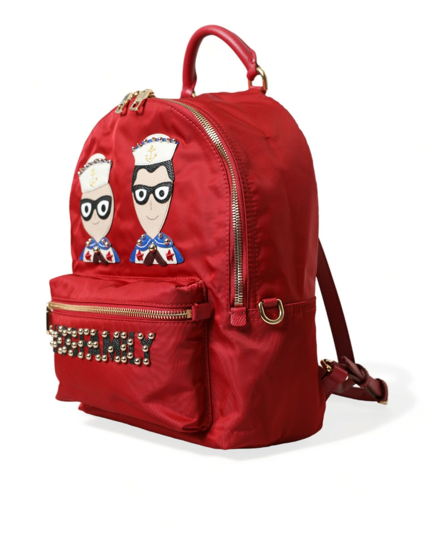 Sac à dos Dolce & Gabbana rouge #DGFAMILY orné de strass VULCANO