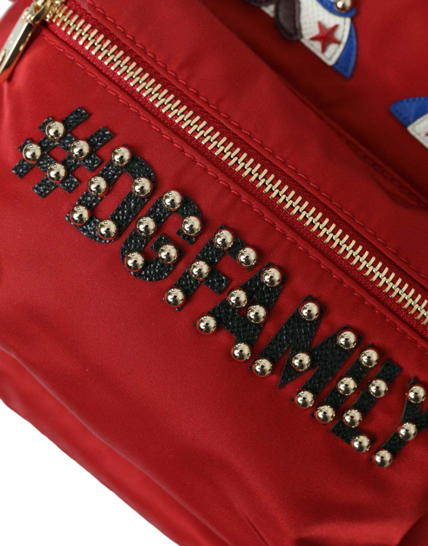 Sac à dos Dolce & Gabbana rouge #DGFAMILY orné de strass VULCANO