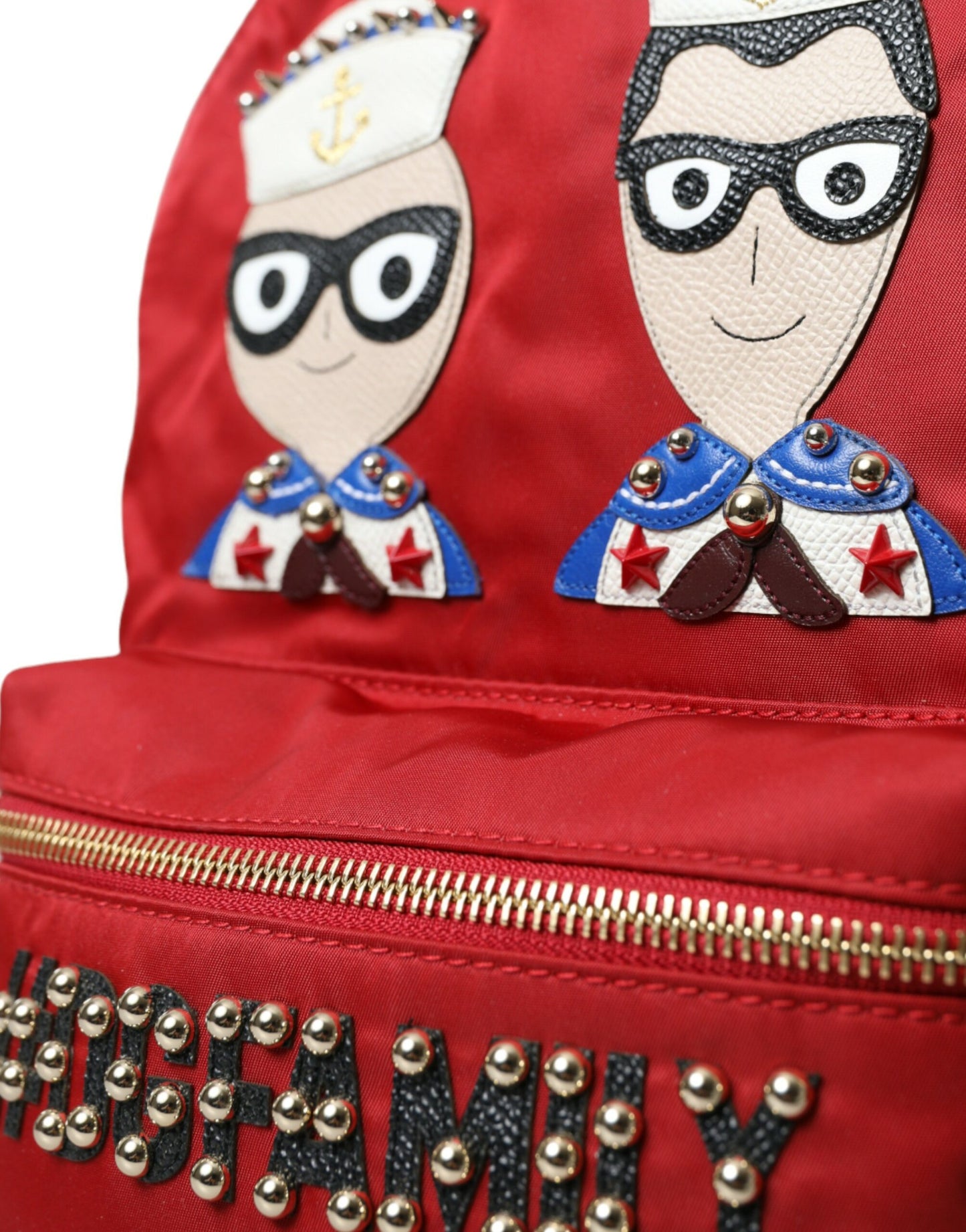 Sac à dos Dolce & Gabbana rouge #DGFAMILY orné de strass VULCANO